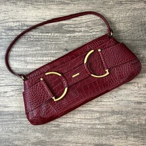 XOXO Vintage Y2K Red Crocodile embossed Clutch Shoulder bag